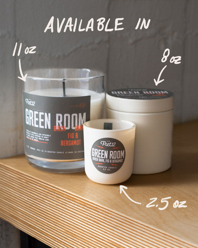 GREEN ROOM FRET12 CANDLE – MEDIUM 8OZ