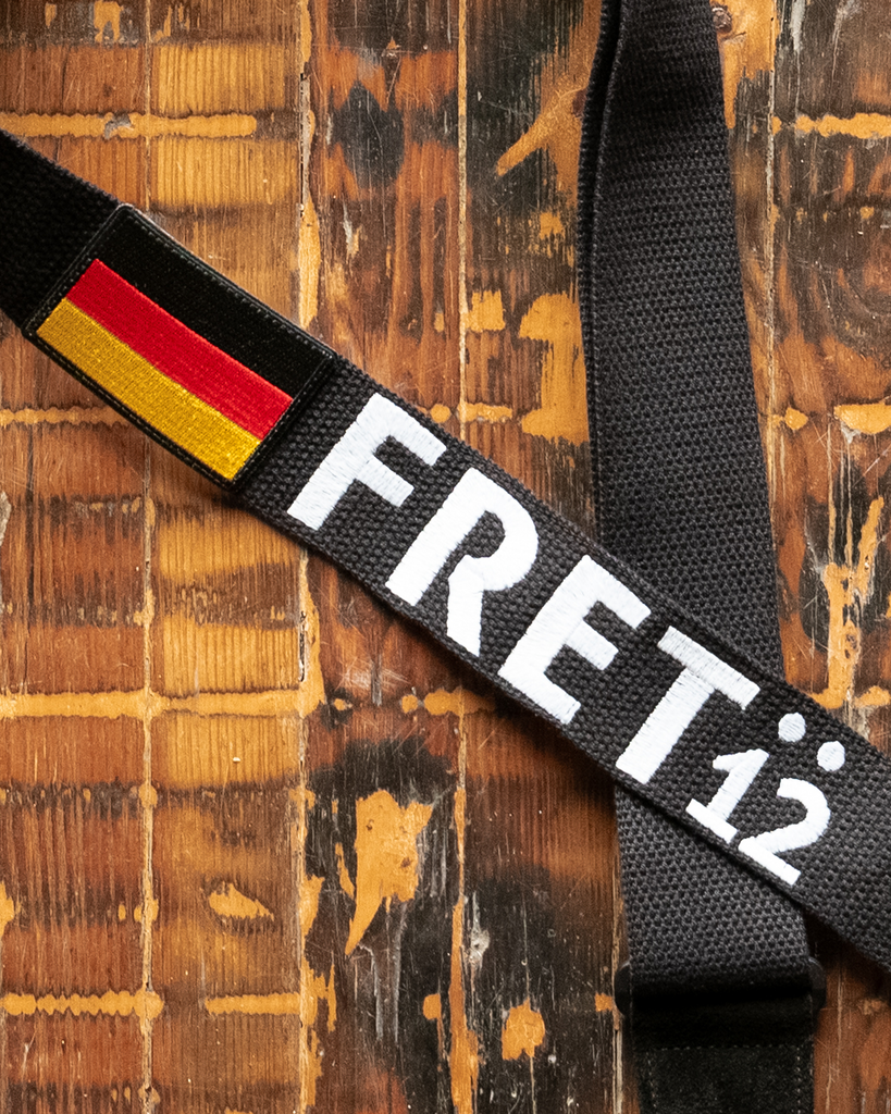 FRET12 GERMANY FLAG GUITAR STRAP - BLOCK LOGO
