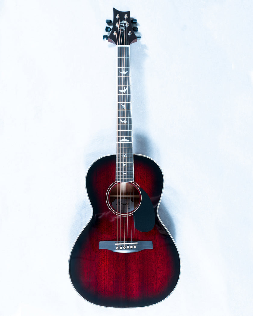 PRS SE PPE20 Parlor Acoustic/Electric - Fire Red Burst Gloss Top Satin Back