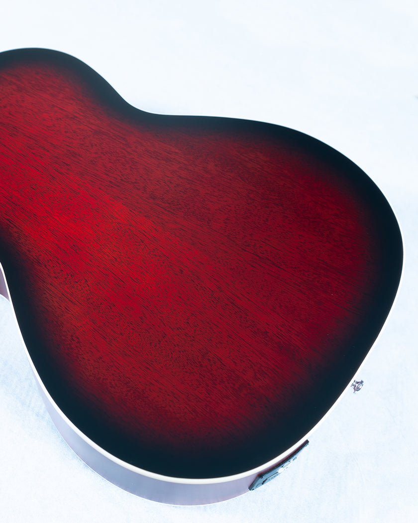 PRS SE PPE20 Parlor Acoustic/Electric - Fire Red Burst Gloss Top Satin Back